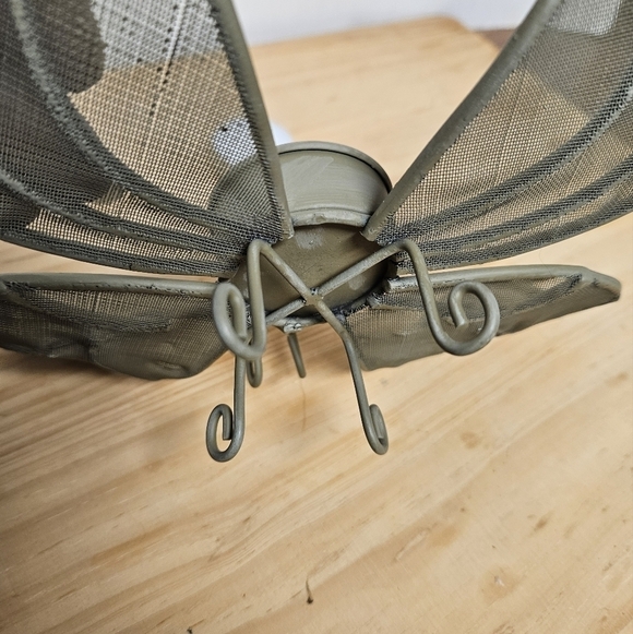 Vintage Iron and Metal Mesh Butterfly Votive Candle Holder - Picture 7 of 10